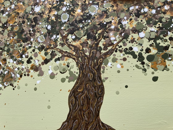 Image 1 of Hand-painted Tree of Life painting ByJ&S