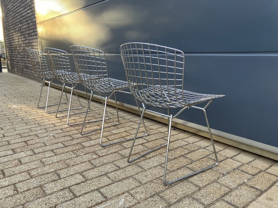 Image 1 of 4x original Knoll Bertoia Side Chairs Chrom im Top Zustand!