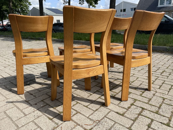 Image 1 of Satz 5x dänische Stühle im brutalistischen Stil der 70er Jahre