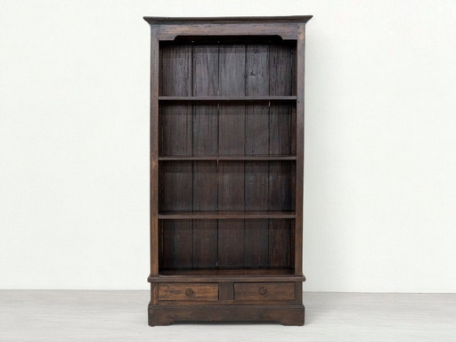 Dark Colonial Bookcase - Solid Wood