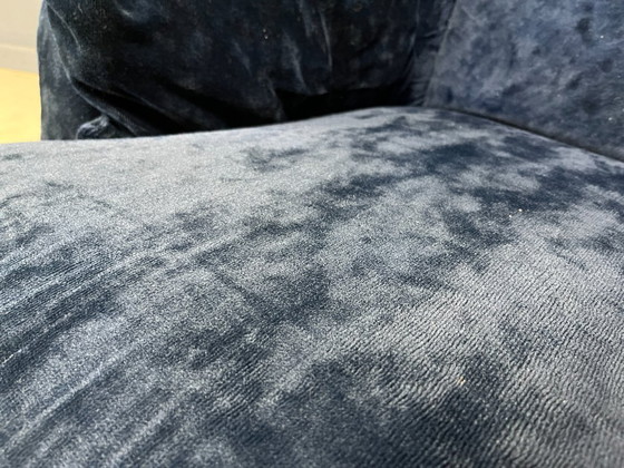 Image 1 of Poltrona in velluto blu 'Karate' di Michel Cadestin, Francia anni '70