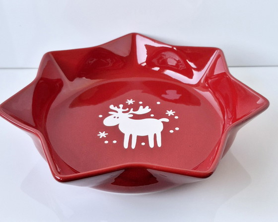 Image 1 of Ciotola natalizia in ceramica Waechtersbach, motivo renna, Holiday di Emma Mugs