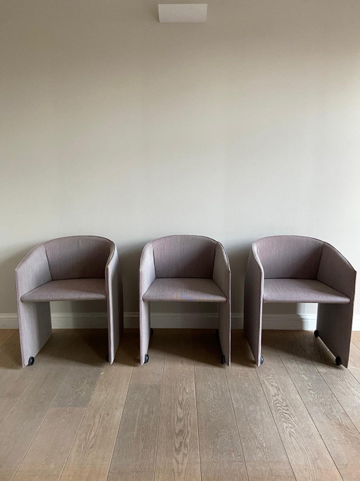 Ensemble de 3 chaises Tecno Plau - Dessiné par Gabriele et Oscar Buratti