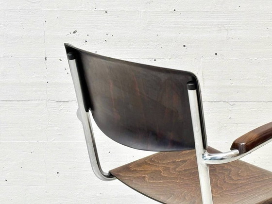 Image 1 of Piétement luge S43 avec tabouret de Mart Stam pour Bremshey & Co, années 1940