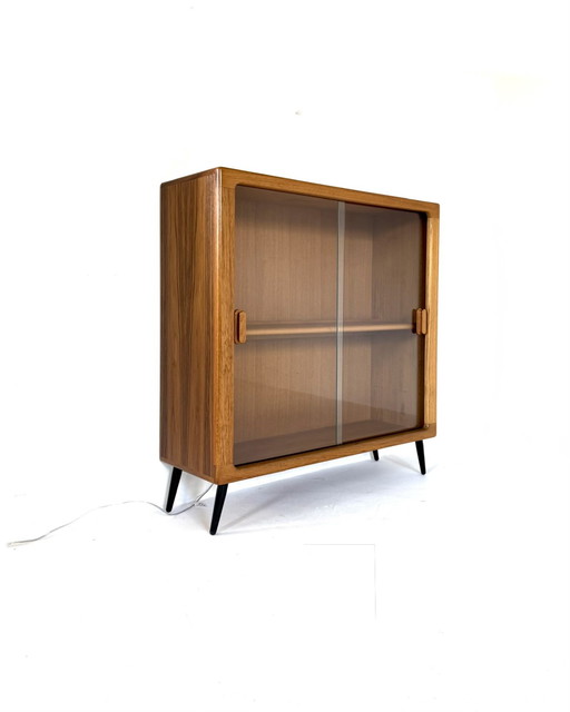 Vintage teak display cabinet, Dyrlund '80
