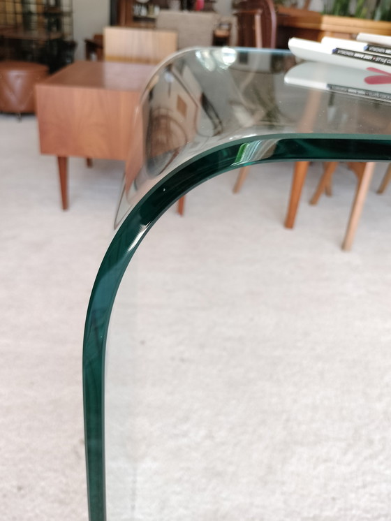 Image 1 of Glass design side table, console in Fiam style