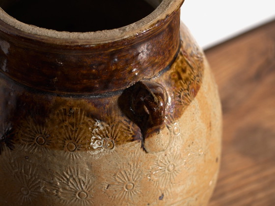 Antike chinesische glasierte Steingutvase – China, ca. 1900 – Vasen, Ceramic, Rustic (photo 33 of 39)