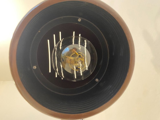 Lampada da Scrivania Vintage Space Age Regolabile Marrone, Anni '80, Restaurata, Lampade da tavolo, Metallo (foto 10 di 13)