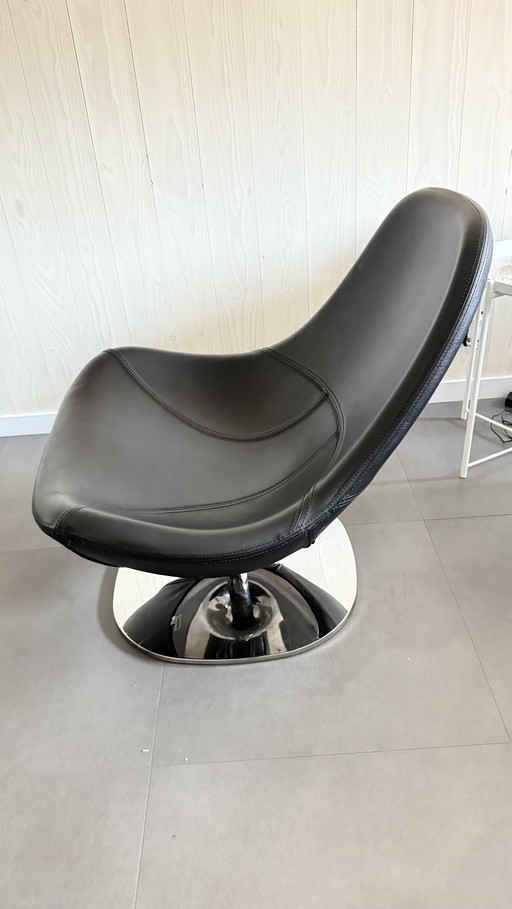 Tirup IKEA Vintage Drehsessel von Carl Öjerstam (IKEA) – fauteuils, Chrome, Leather (photo 2 of 5)