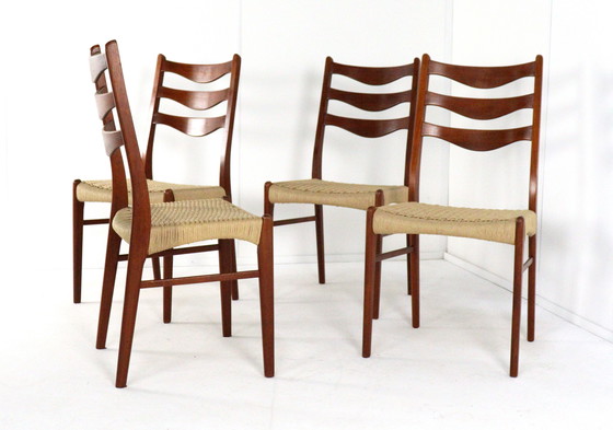 Image 1 of 4x Arne Wahl Iversen per sedie Glygnore Vintage New Papercord