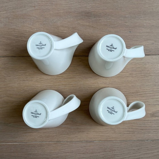 Image 1 of Juego de café Villeroy & Boch New Wave – 4 tazas con sus respectivos platillos y cucharas
