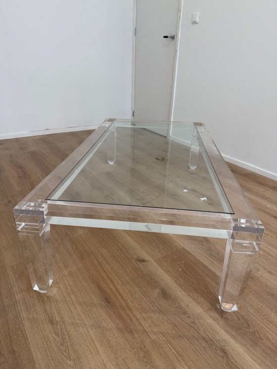 Image 1 of Vintage Fabian Art Rome Italy coffee table of basse and plexiglass