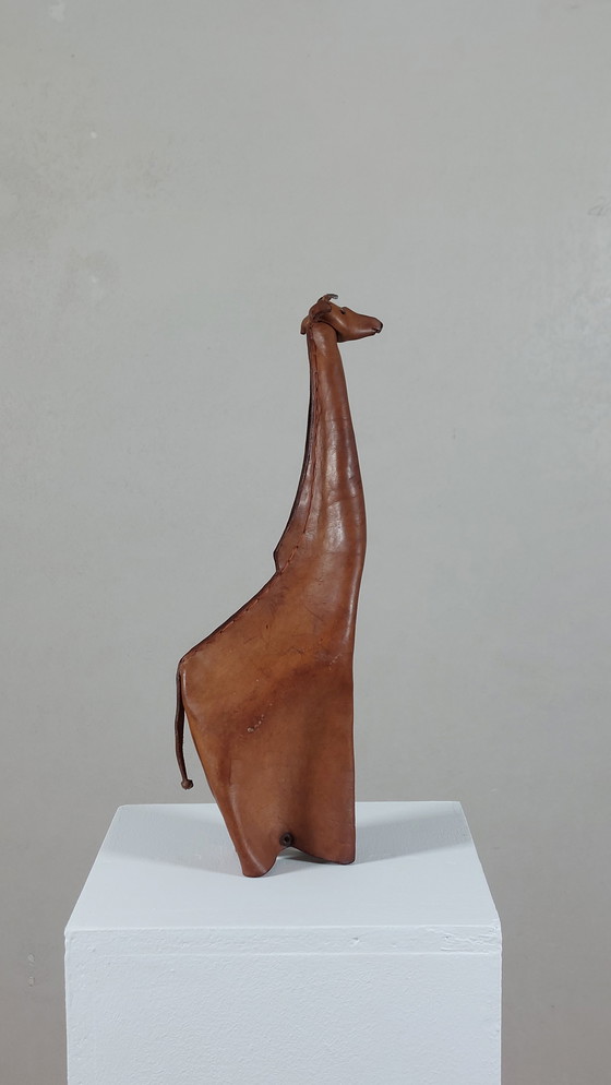 Image 1 of Decorazione origami Deru in pelle di giraffa vintage di metà secolo