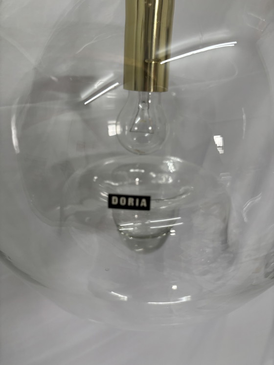 Vintage Doria Leuchten glass pendant lamp Space Age Mid-Century (photo 8 of 13)