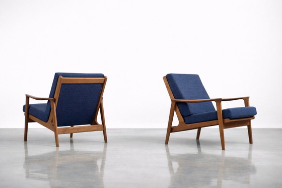 Image 1 of Vintage mid-century Australische moderne teakhouten bank en fauteuils van Parker Furniture, jaren 1950, set van 3