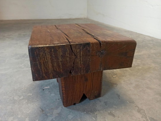 Tavolino brutalista Wabi Sabi vintage, Tavolini, Legno, Marrone (foto 15 di 15)