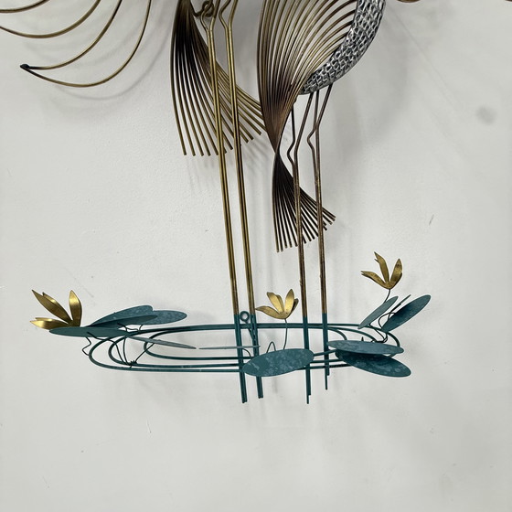 Image 1 of Curtis Jere Vintage Pauw Muurkunst Gesigneerd, 1970