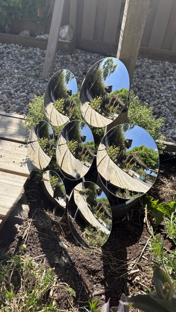 Image 1 of Vintage design spherical glass mirror round flower shape Bubble Mirror