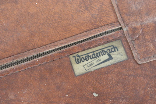 Puf de cuero vintage Woerdenbach