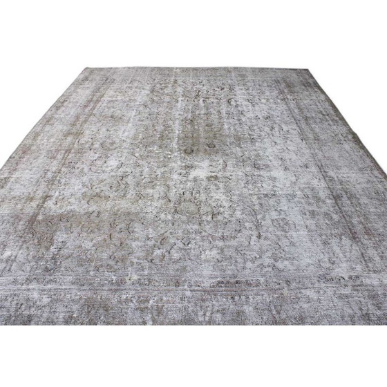 Image 1 of Hand-knotted vintage art rug 376x285