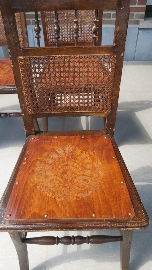 Ensemble de 6 chaises de salle à manger vintage Luterma - Art déco (années 1920) – eetkamerstoelen, Wood (photo 2 of 9)