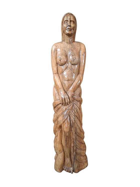 Image 1 of Important 20th Century Wooden Sculpture Female Nude '40