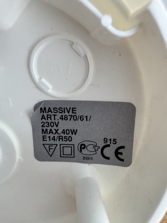 Image 1 of Vintage white spotlight from the 1980s by Massive from Belgium