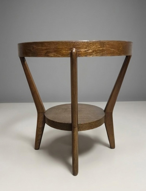 Image 1 of Round Coffee Table Karel Koželka & Antonín Kropáček 1940s Czechoslovakia