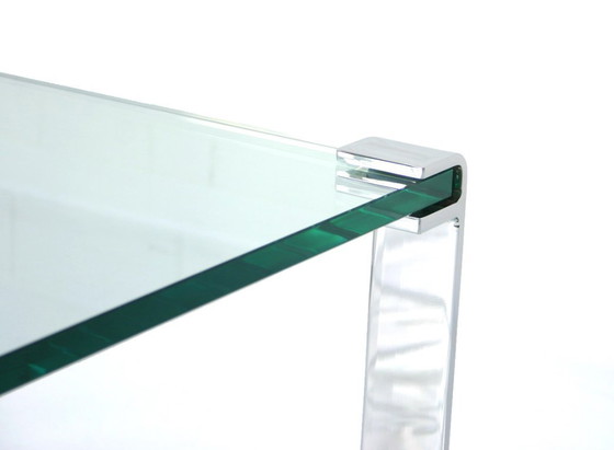 Image 1 of Nouveau ! DRAENERT 1022 Klassik Coffee Table, table basse, table d'appoint, 19mm verre, chrome, prix normal 2075,-€ en emballage