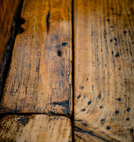 Image 1 of Antiguo banco "Escó catalan" de madera de pino