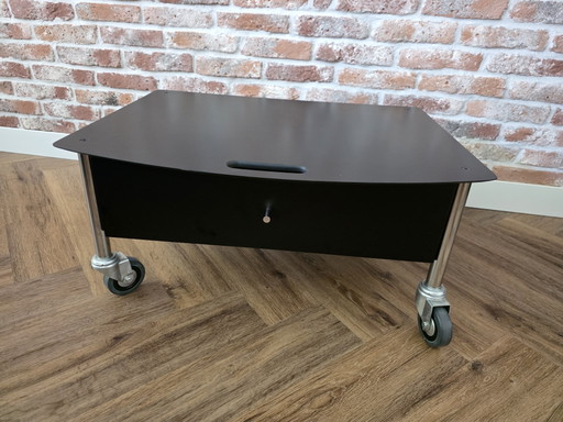 Zwarte Max & Dirk trolley met lade