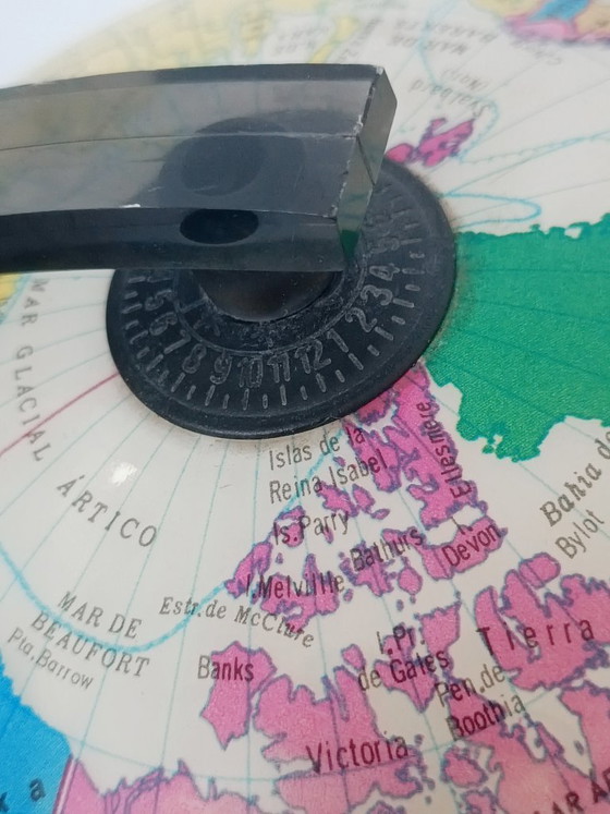 Image 1 of Illuminated plexiglass globe by Nova Rico Florence 1969