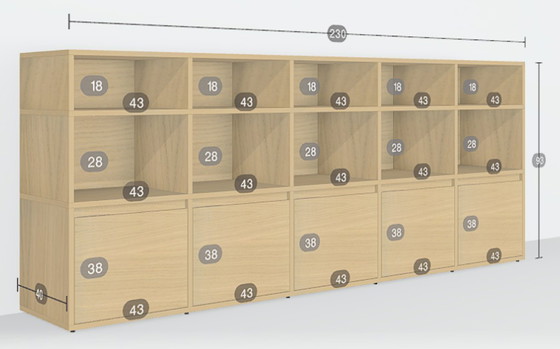 Image 1 of Tylko Chest with Doors in Oak Veneer