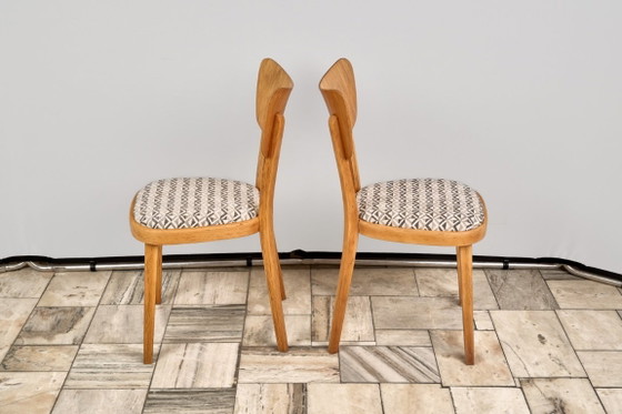 Set of 4 Dining Chairs, by TON, 1960s, Czechoslovakia – Textile, Wood (photo 7 of 15)
