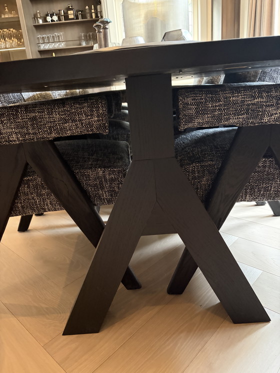 Image 1 of Black Solid Wood Table