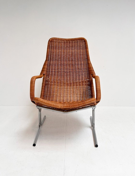 Image 1 of Modell 514 Rattansessel von Dirk Sliedregt, 1970er Jahre