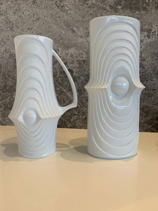 2x Royal Porzellan Bavaria KPM Swing vases