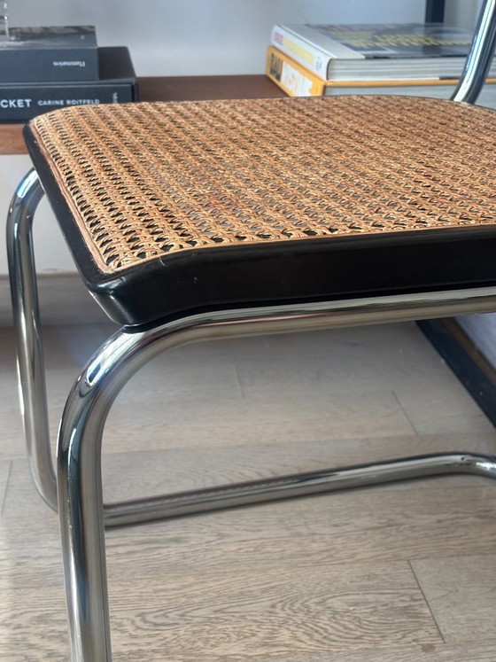 Breuer B32 Édition Thonet 1983 – Chaises de salle à manger, Metal, Rattan (photo 2 of 8)