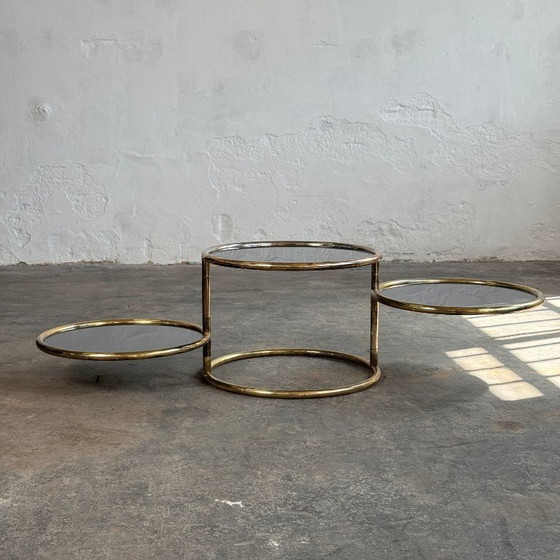 Image 1 of Milo Baughman Style Tubular Coffee Table, 1980