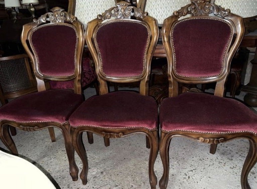 6 barocke Esszimmerstühle