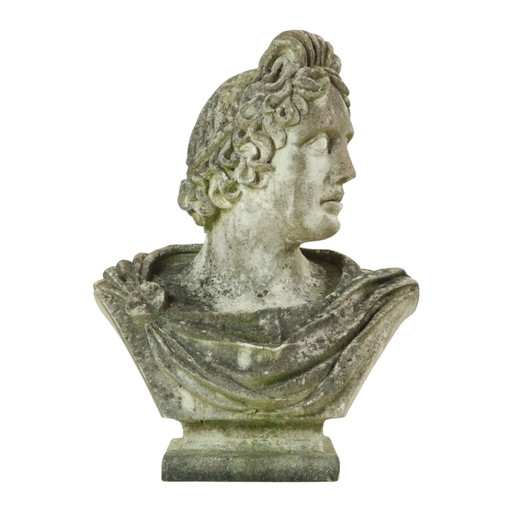 Grand buste d'Apollon Statue de jardin