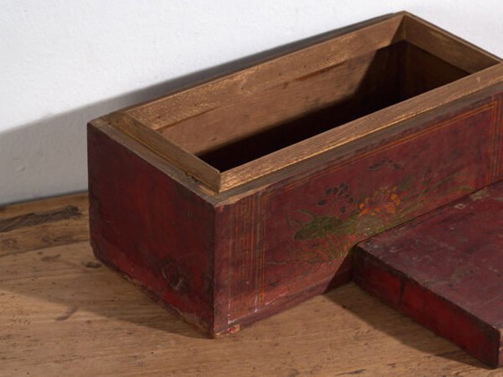 Antique red box with floral motifs (c.1900) #9 – Decorative Objects (photo 20 of 40)