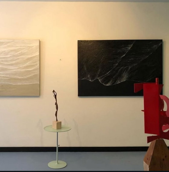 Image 1 of Painting 'Anotomy of Wave' (black beach) - Fernanda Cervera