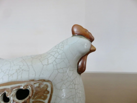 Crackle and openwork ceramic hen, 80s – Decorative Objects (photo 2 of 7)