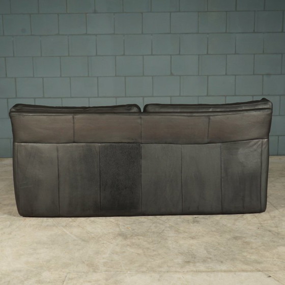 Image 1 of Design driezitsbank – zwart leder – Brühl