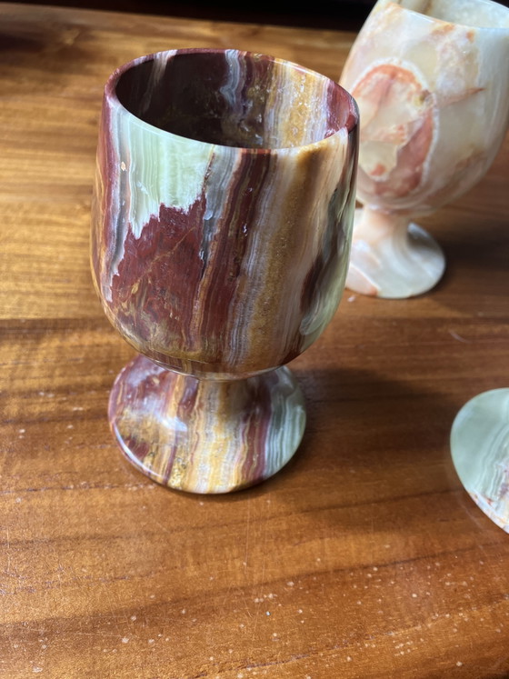 4 atemberaubende Onyx-Weingläser! – Gläser & Karaffe, Stone (photo 5 of 6)