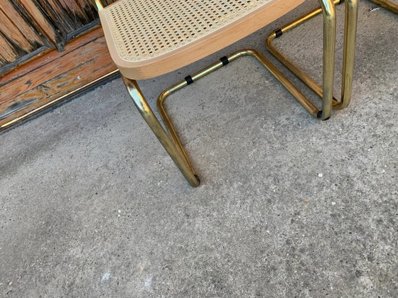 Marcel Breuer "1970 Cesca" chairs set of 2 – Sedie da pranzo, Cromo, Ottone, Bauhaus (photo 5 of 8)