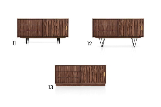 Image 1 of Mobile in noce O-S11 con ante scorrevoli e cassetti