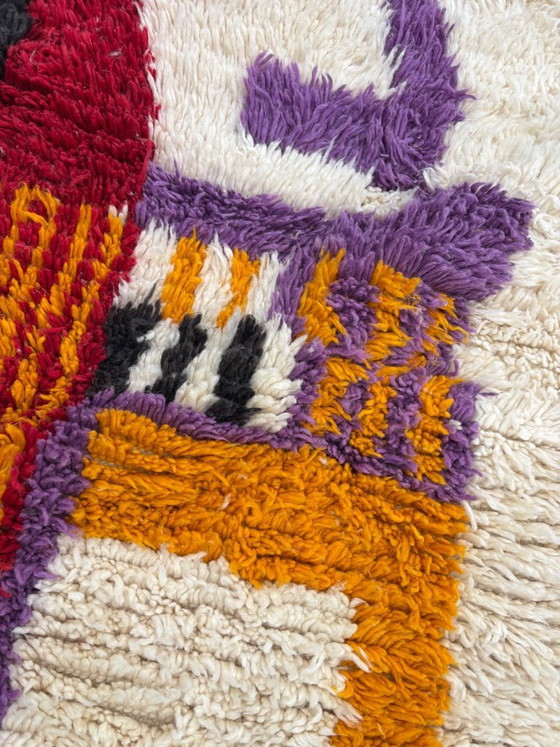 Image 1 of Moroccan Rug Handmade Wool Rug Beni Mrirt Berber Rug Abstract Modern Rug Luxury Designer Rug Artistic Statement Rug