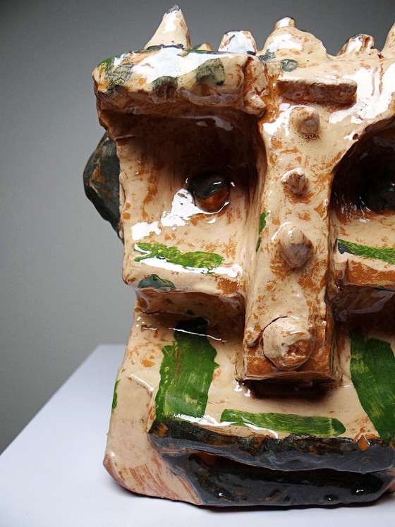 Image 1 of Modern anthropomorphic sculpture in glazed terracotta, vintage 1970s-2000s